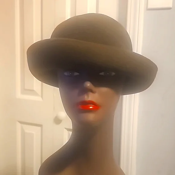 Preview Collection | Accessories | Brown Fedora 0 Wool  display picture 1